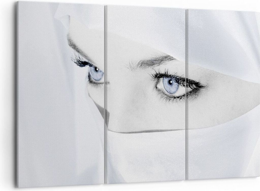 Bild auf Leinwand - Leinwandbild - Schönheit Gesicht Mädchen Mode - 105x70cm - Wand Bild - Wanddeko - Leinwanddruck - Bilder - Kunstdruck - Wandd...
