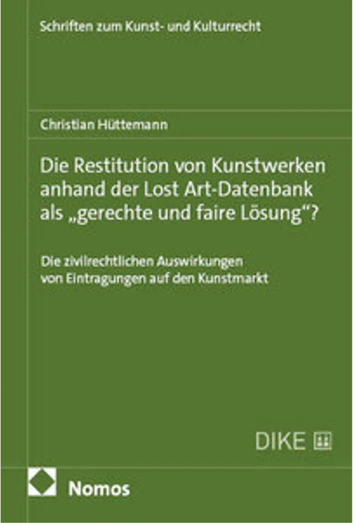 Restitution des œuvres d'art et base Lost Art : analyse juridique expert