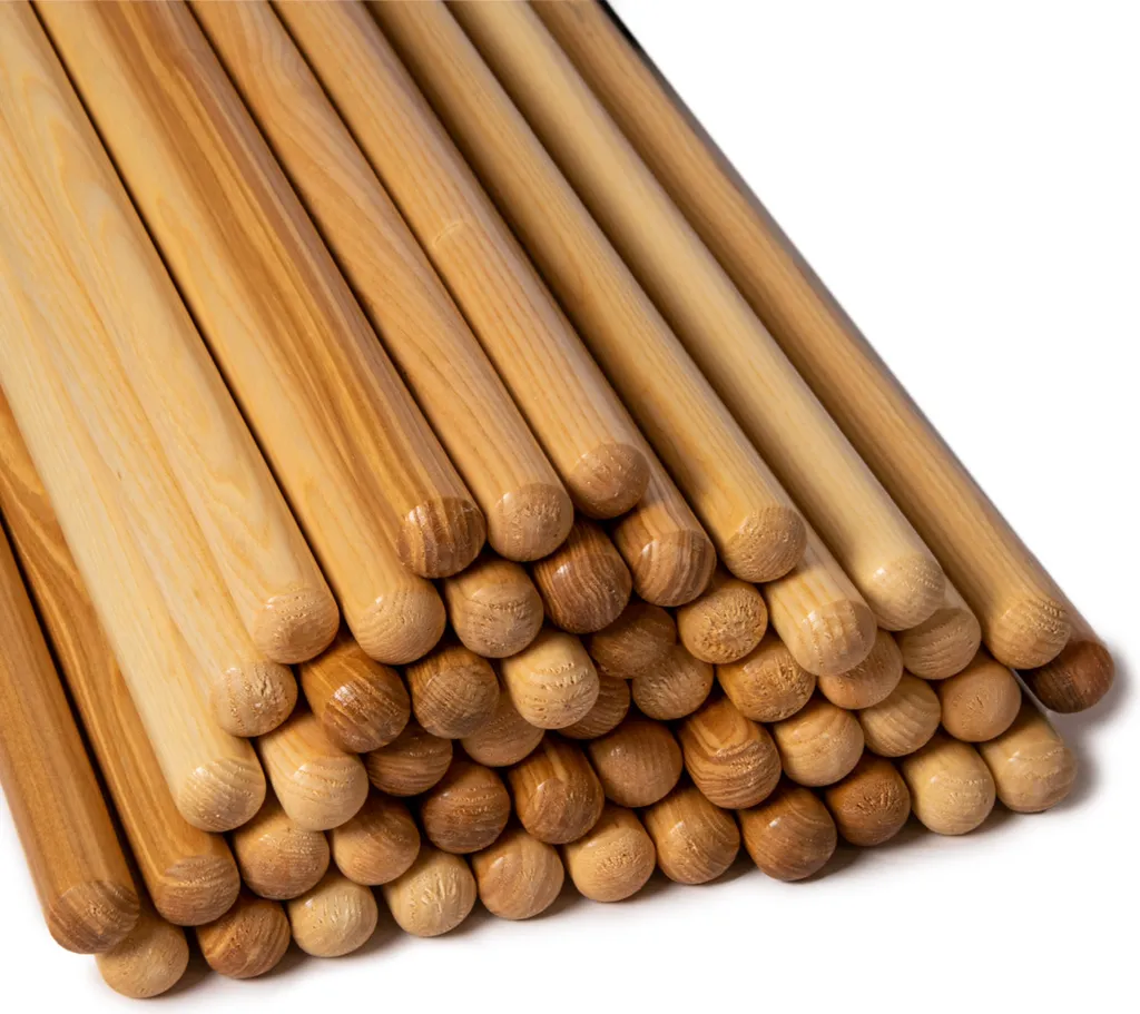Bâton de bois Kawanyo 100cm lisse et robuste - Paquet de 50 unités