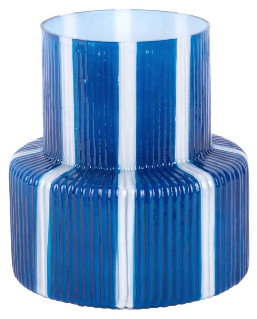 Present Time - Vase Raydo Retro - Kobaltblau - Ø18cm Produktbild 