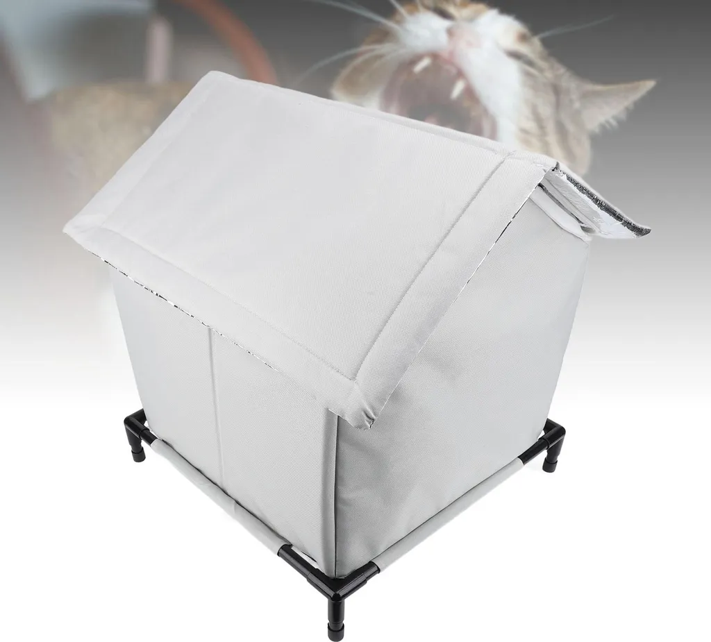Abri chat extérieur grand espace chaud et isolant pour l'hiver