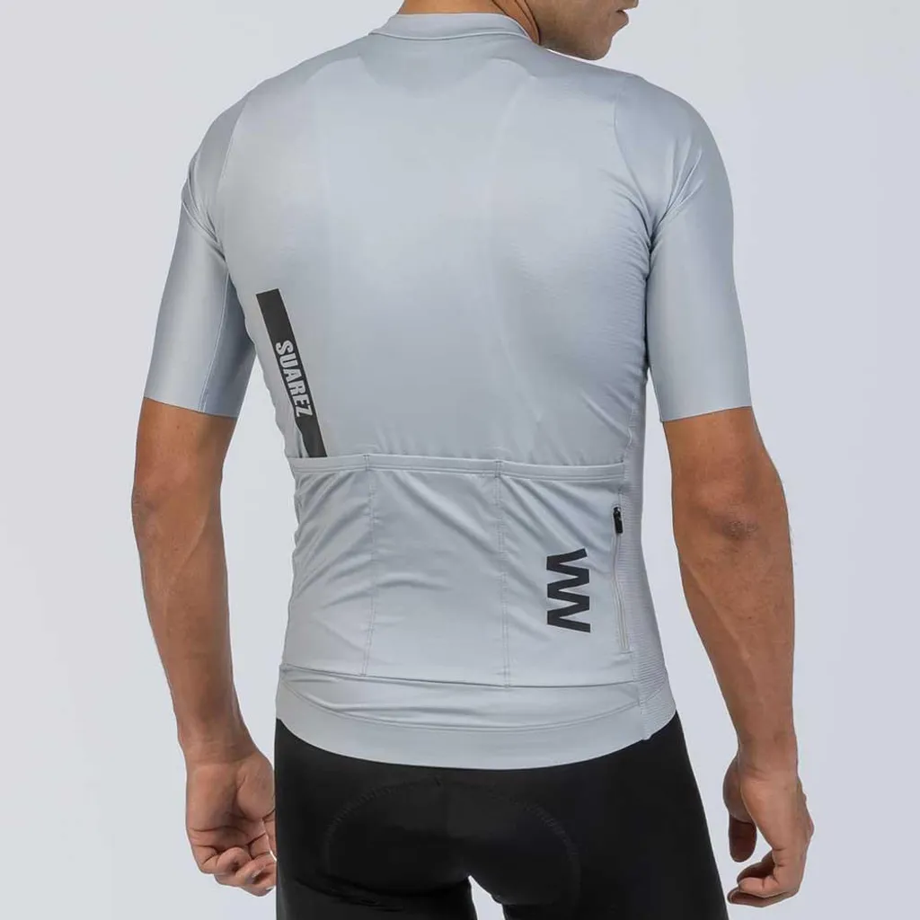 Maillot cycliste gris Suarez Solid 2.5 avec tissu technique ultra léger - 5