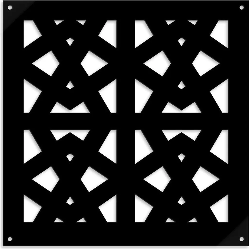 Trasforma il Balcone: Pannello RAILING Nero 98x98 cm PVC Traforato