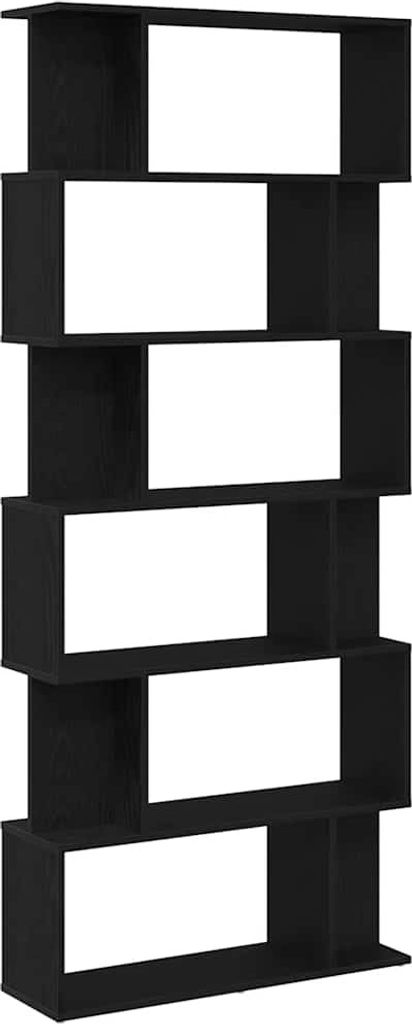 vidaXL Bibliothèque noire imitation chêne 80x24x190,5 cm Image du produit 