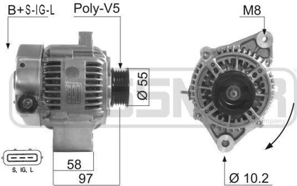 Alternateur Renforcé ERA 210628A Haute Performance pour Toyota 27060-16320