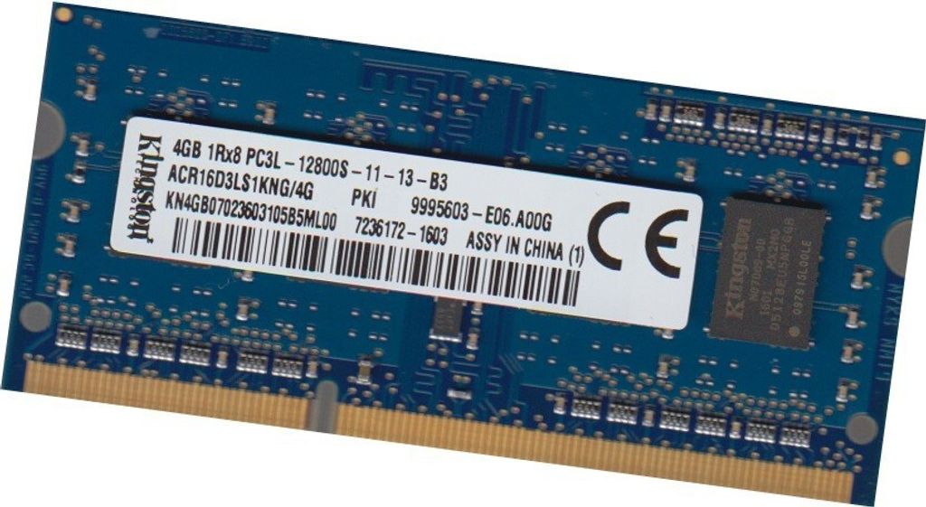 Kingston 8Gb Notebook DDR3L Speicher 1600 Mhz KCP3L16SS8/4 SoDimm 204Pin 1,35V