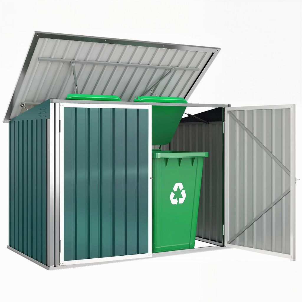 Outsunny Mülltonnenbox Müllbox abschließbar Gerätebox mit Produktbild 