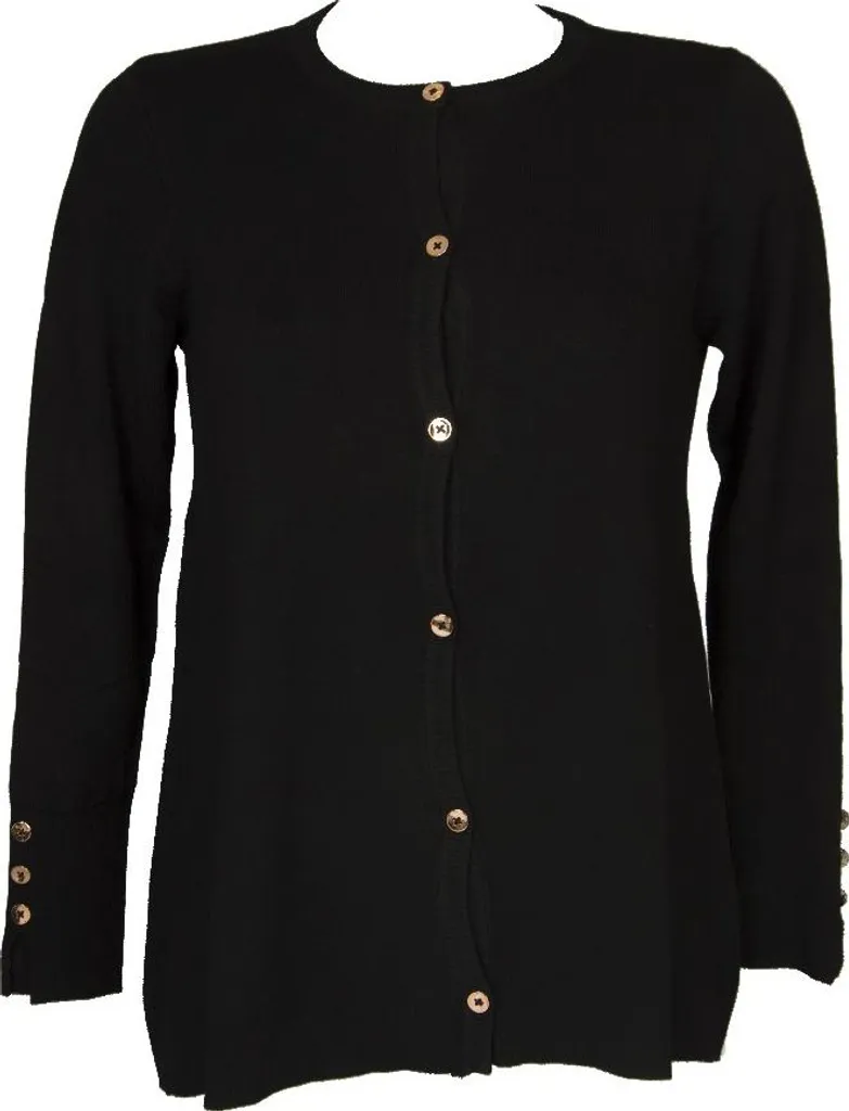Veste à Manches Longues Noire pour Femme en Maille de Viscose Douce