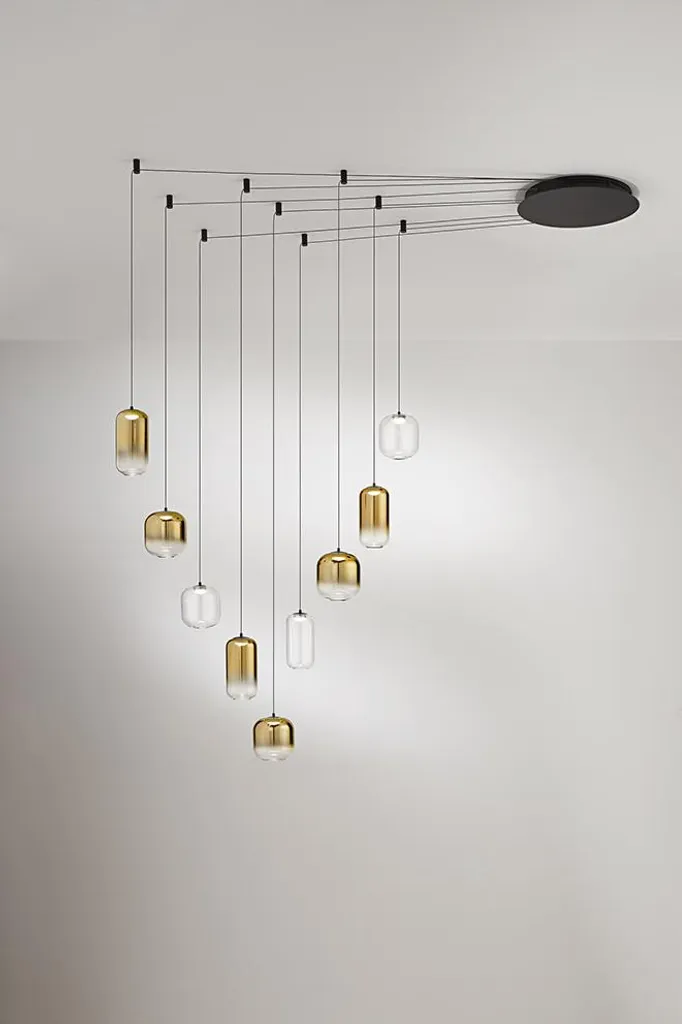 Suspension LED 45W Haute Luminosité 3000K en Aluminium Noir Mat Perenz - 3