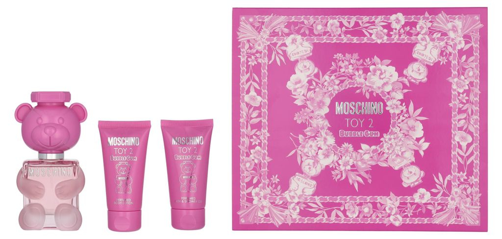 Moschino Toy 2 Bubble Gum Giftset Edt Spray 50ml/Scented Shower Gel 50ml/Scented Body Milk 50ml 150 ml
