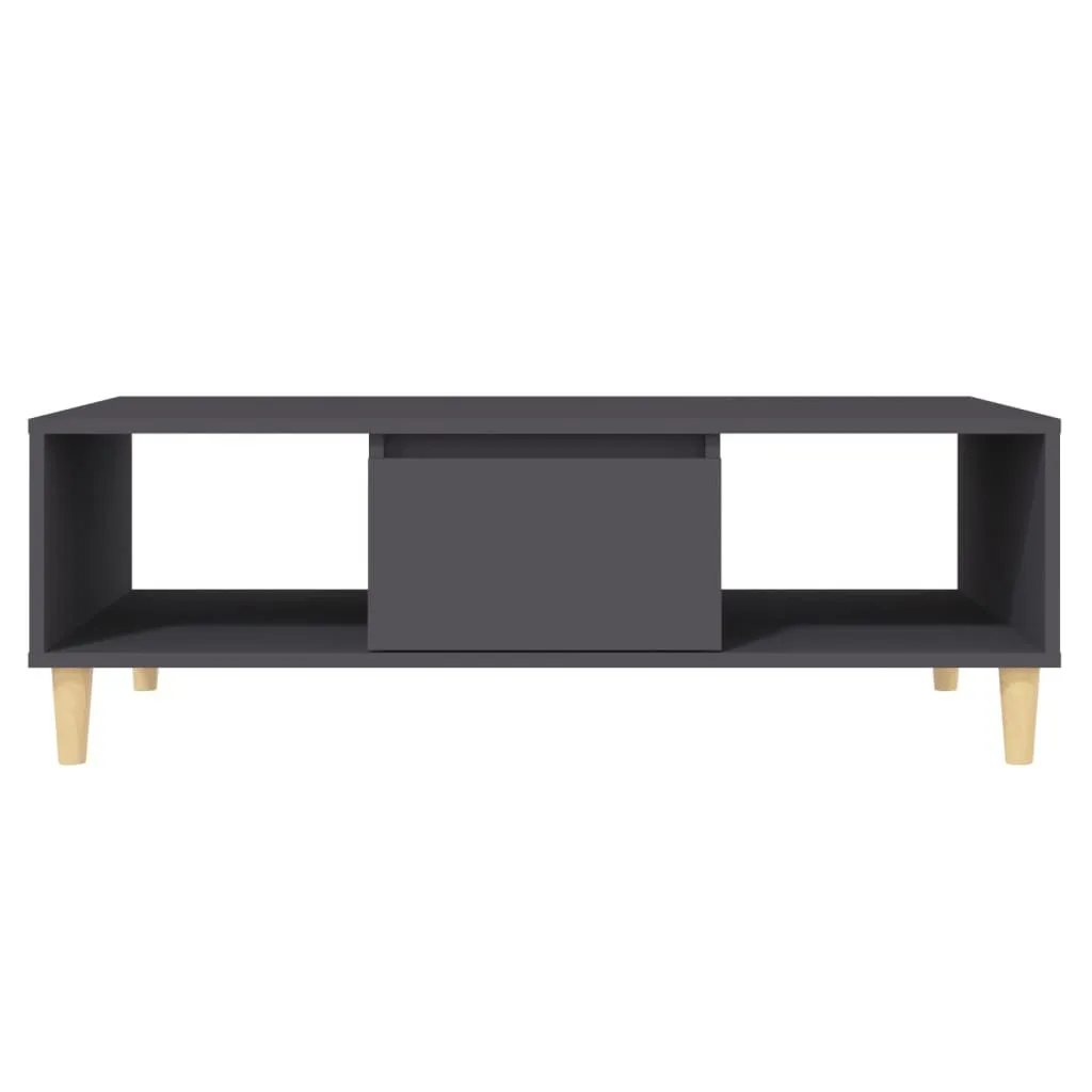 Table Basse rectangulaire Grise en Bois Composite de 103,5 cm Long