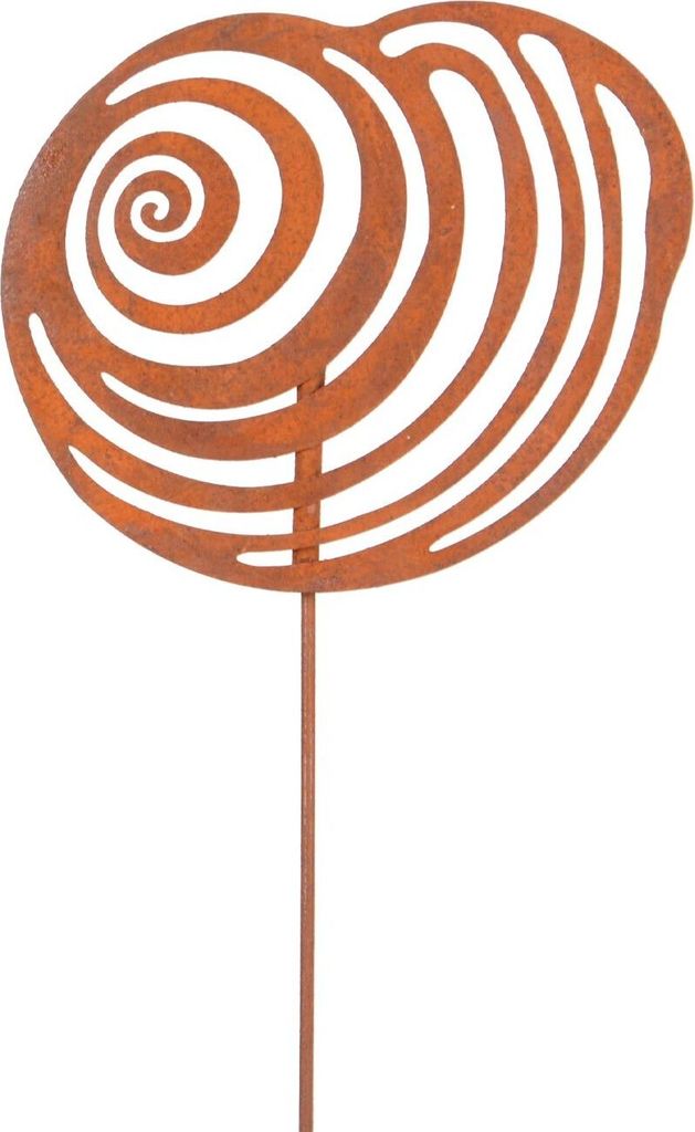 Gartendeko Gartenstecker aus Edelrost Metall Muschel klein 22cm Garten Balkon