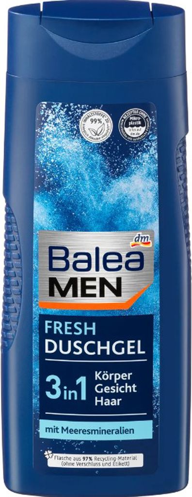 Balea MEN Duschgel FRESH * 3in1 Körper-Gesicht-Haar * 300ml Produktbild 