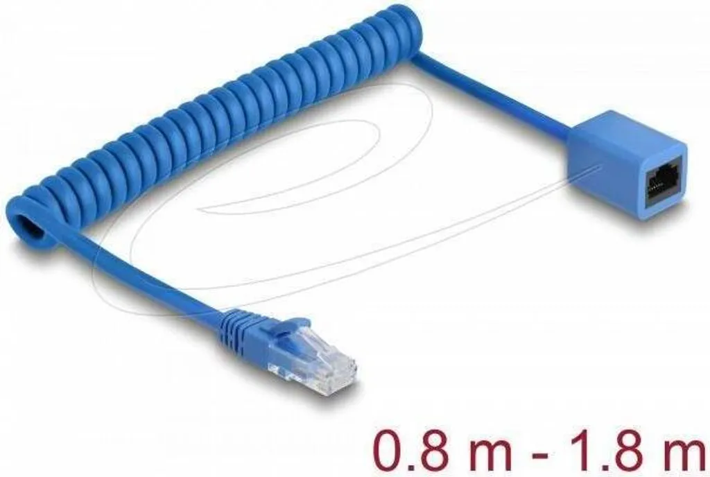 Occasione Delock 90366: Cavo Rete Spirale RJ45 Cat.6 1.8m Robusto
