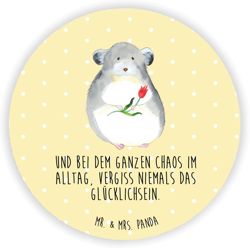 Mr. & Mrs. Panda magnet Chinchilla Blume - Gelb Pastell - Geschenk, Chinchillas, Kummer, für kühlschrank, whiteboardmagnet, Kühlschrankmagnet, L...