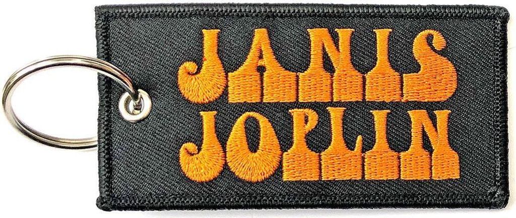 Janis Joplin - Schlüsselanhänger Logo RO9481 (Einheitsgröße) (Schwarz/Orange)