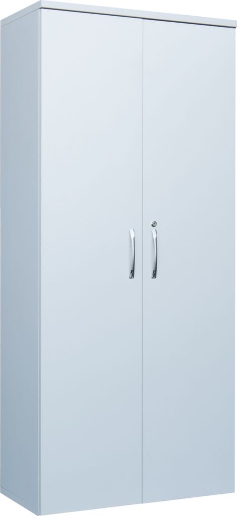 Holz-Aktenschrank abschließbar Lichtgrau 1802 x 800 x 395 mm 4 Fachböden 391260