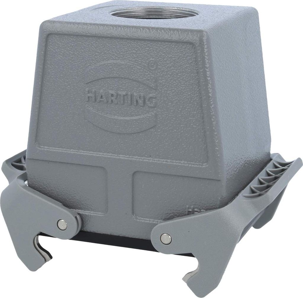 HARTING Han 32B Kupplungsgehäuse hoch, 1xM40 gerader Kabelabgang, mit 2 Querbügeln Verschraubung M40 Klemmbereich