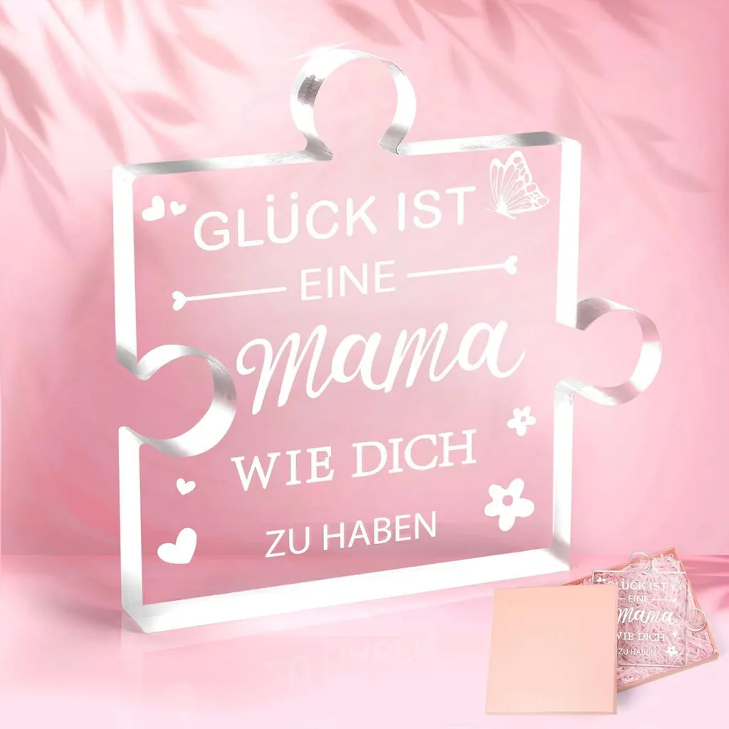 Idée Cadeau Maman : Puzzle Gravé en Acrylique - Souvenir Prêt à Offrir