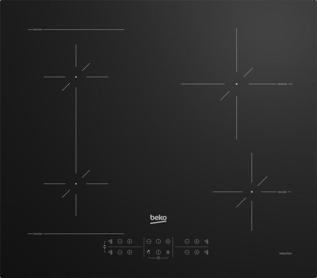 Beko HII64200SFMT, Schwarz, Integriert, 59 cm, Produktbild 
