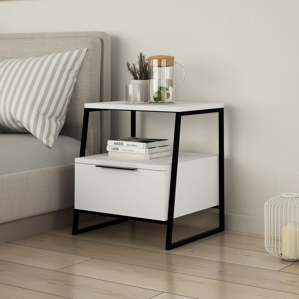 Skye Decor, Pal - Bianco, Comodini e mobiletti, Bianco, 45 Immagine del prodotto 