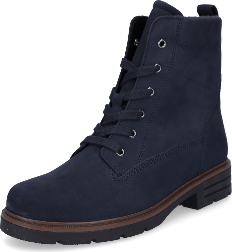 Gabor Damen Leder Schnürboot blau