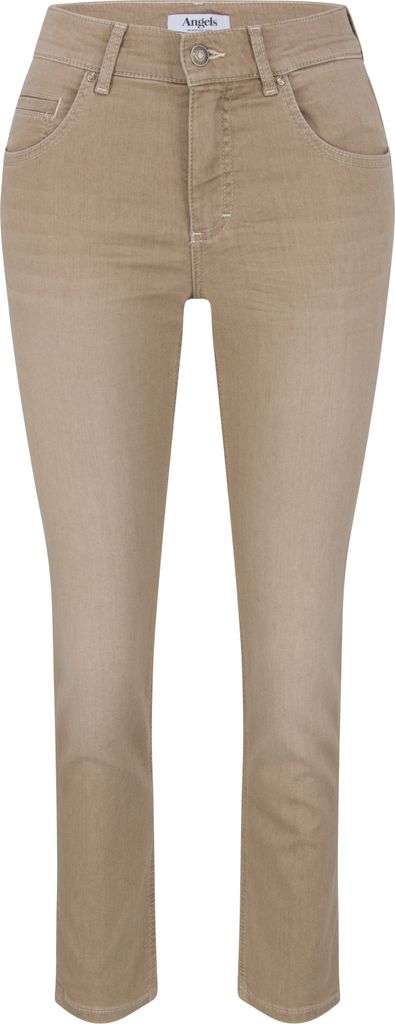 29214 Angels, Cici 7/8, 7/8 Damen Jeans Hose, Stretchdenim, beige, D 42 W 32 L 28