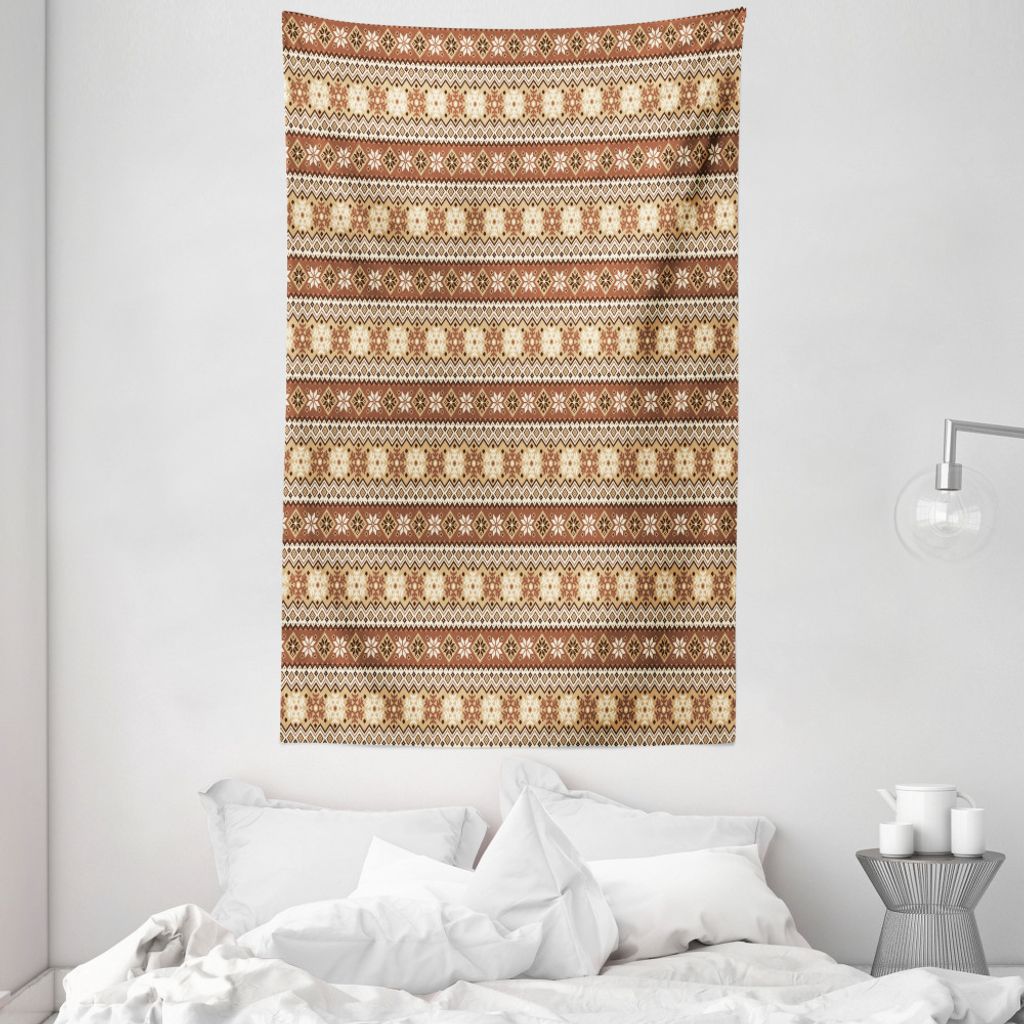 ABAKUHAUS nordisch Wandteppich und Tagesdecke, Scandinavian Klassiker aus Weiches Mikrofaser Stoff Waschbar ohne Verblassen Digitaldruck, 140 x 230...