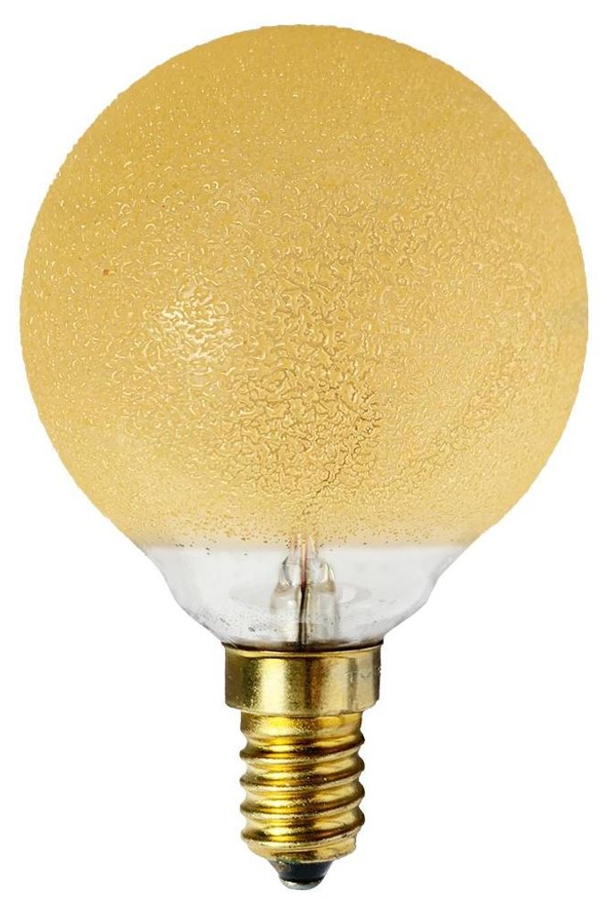 Merkur Glühbirne G60 Globe 60W E14 Eiskristall Bernstein Produktbild 