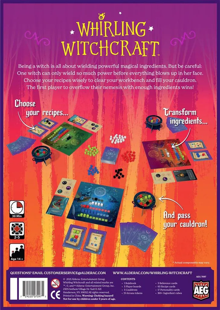 Whirling Witchcraft Jeu de Plateau AEG Edition Anglaise de Stratégie