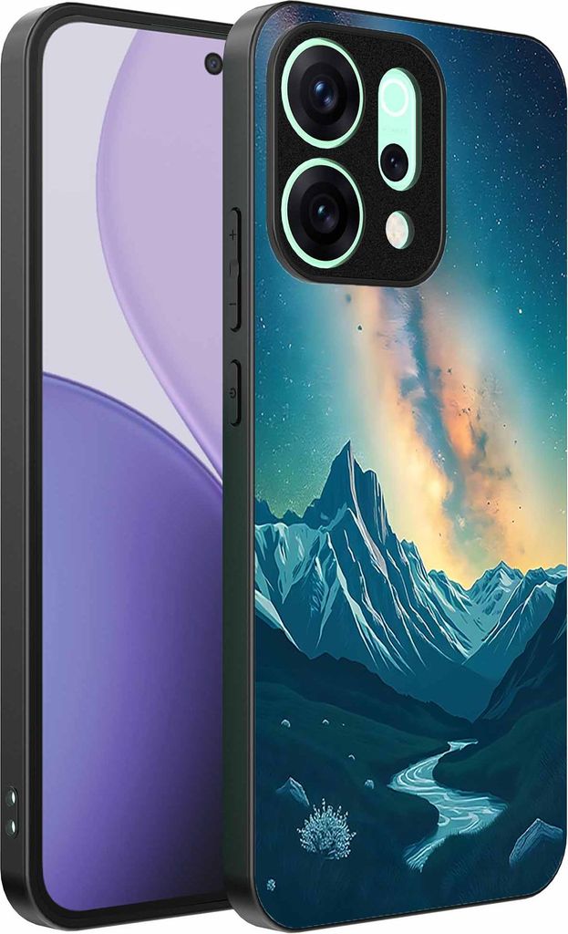 Geeignet für Oppo Reno 14 Pro Telefon Fall mit Sternenhimmel Impressum - TPU Backcover Fall mit Raum und Milkyway Design - Smartphonica