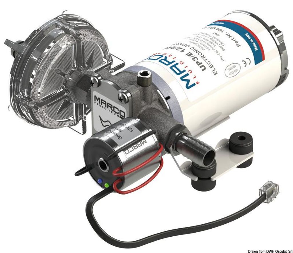 Marco elektrische automatische Frischwasserpumpe 2.5 bar 15 l/m - Osculati 16.081.03