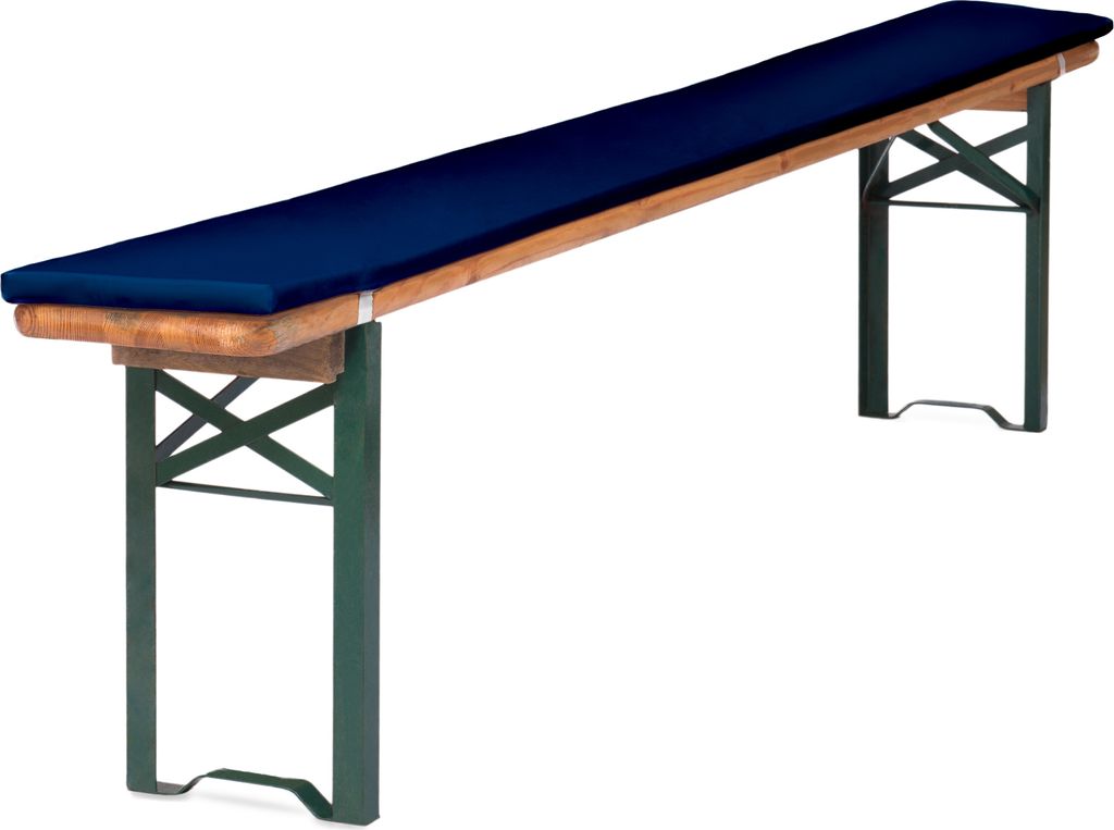 TexDeko Bierbankauflage 220x25x2cm mit Reißverschluss Blau Produktbild 