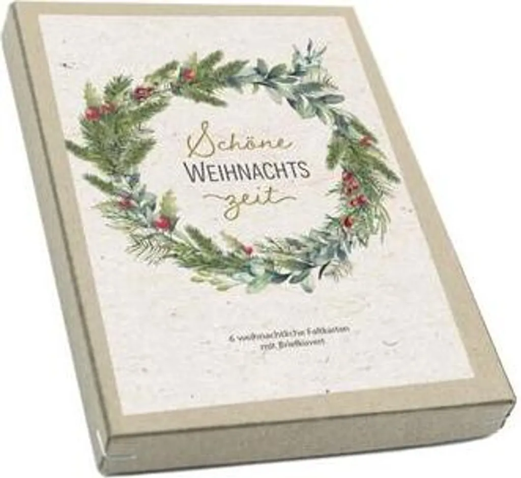 Assortiment de cartes de vœux de Noël pliables et coffret de rangement