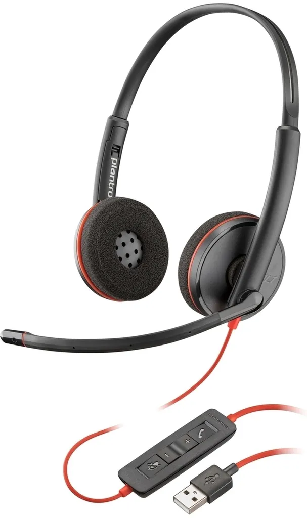 Poly Blackwire C3220 Casque Filaire USB-A Noir pour Skype et Cisco Jabber