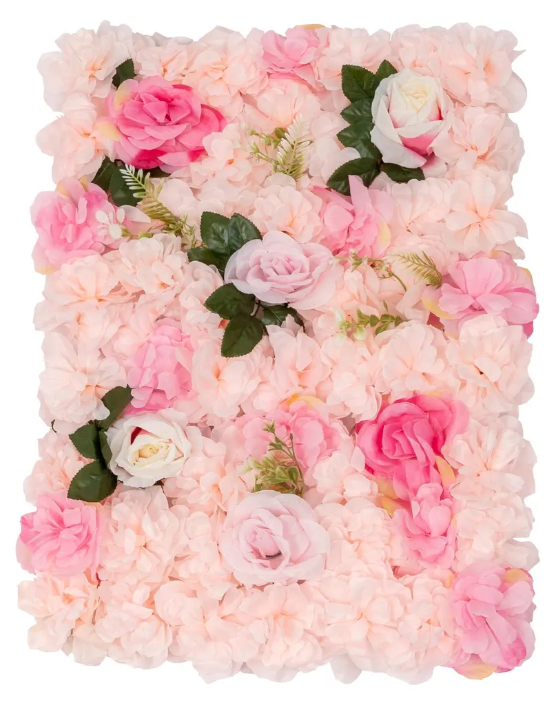 Cache-mur décoratif fleurs rose : solution murale florale et robuste