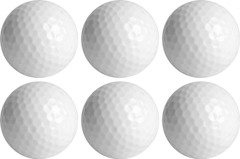 6PCS synthetischer Gummi-LED-Leucht-Golfball, hell, attraktiv für das Nachttraining am Tag, Orange