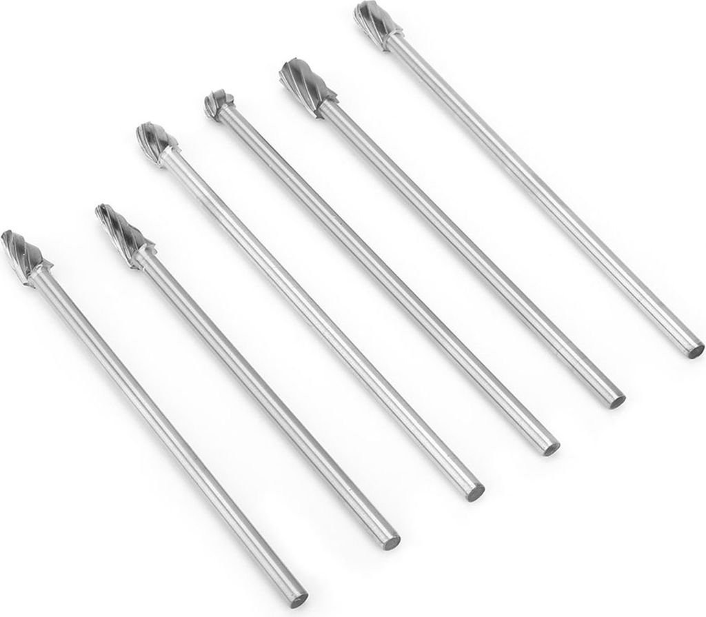 6ks 6mm 1/4" hliníkové rotační frézy s extra dlouhou Obrázek produktu 