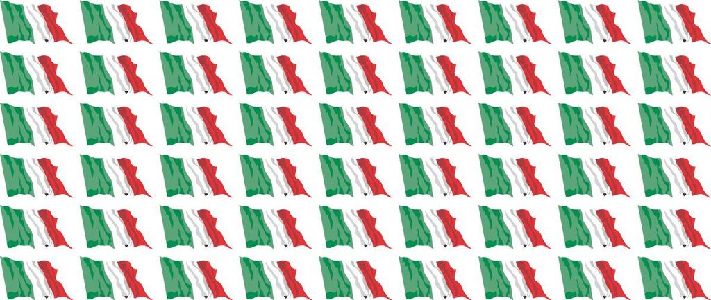 Mini Aufkleber Set - Pack wehend - 20x12mm - selbstklebender Sticker - Fahne - Italien - Flagge / Banner / Standarte fürs Auto, Büro, zu Hause un...