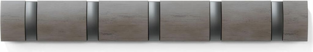 A product shot of a wall-mounted coat rack with multiple hooks.