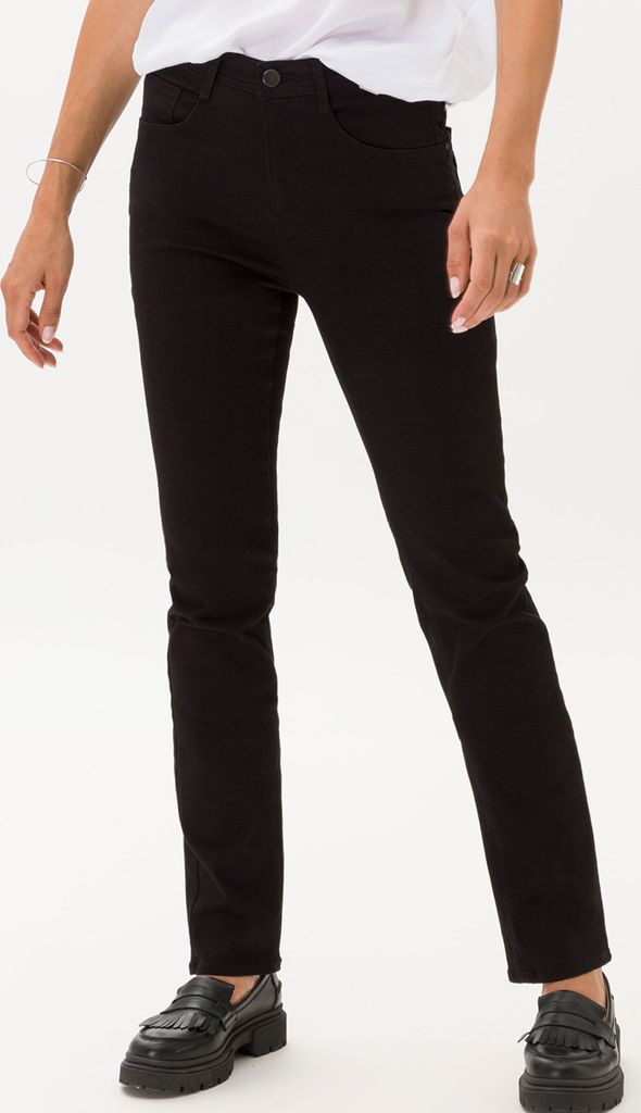 Brax - Damen 5-Pocket Jeans, Carola (70-7000), Größe:38, Farbe:Perma Black (01), Länge:Kurz