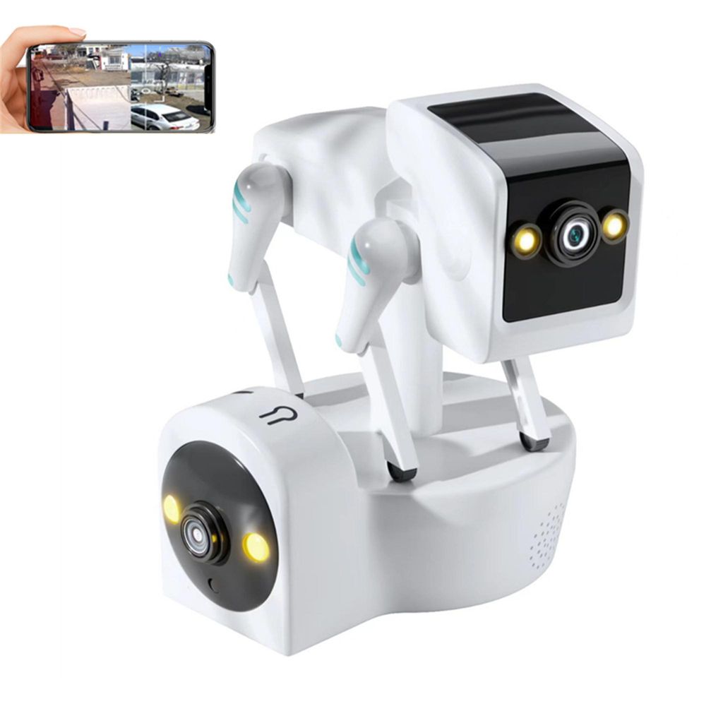 1080P Roboter Hund Indoor Wifi Kamera mit KI-Erkennung, 5G Smart Kamera 360 Grad Drehen, Unterstützung Nachtsicht