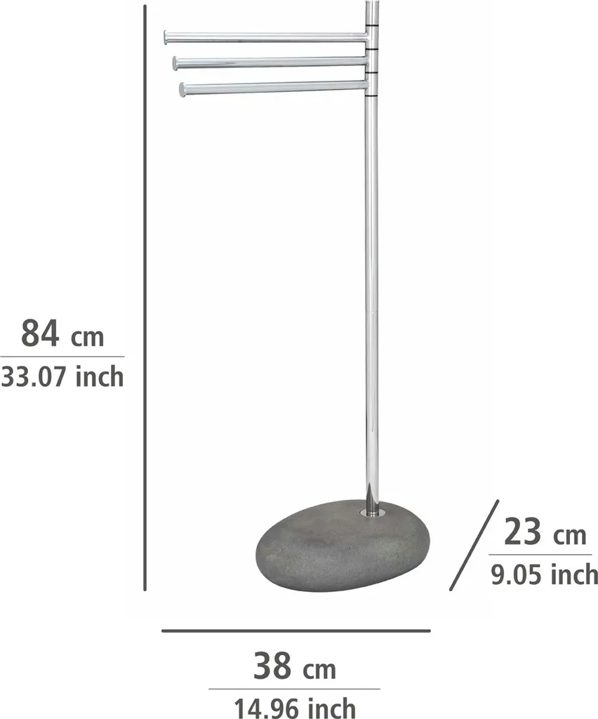 Support de Bain Indépendant WENKO PEBBLE pour Séchage Rapide Serviettes - 4