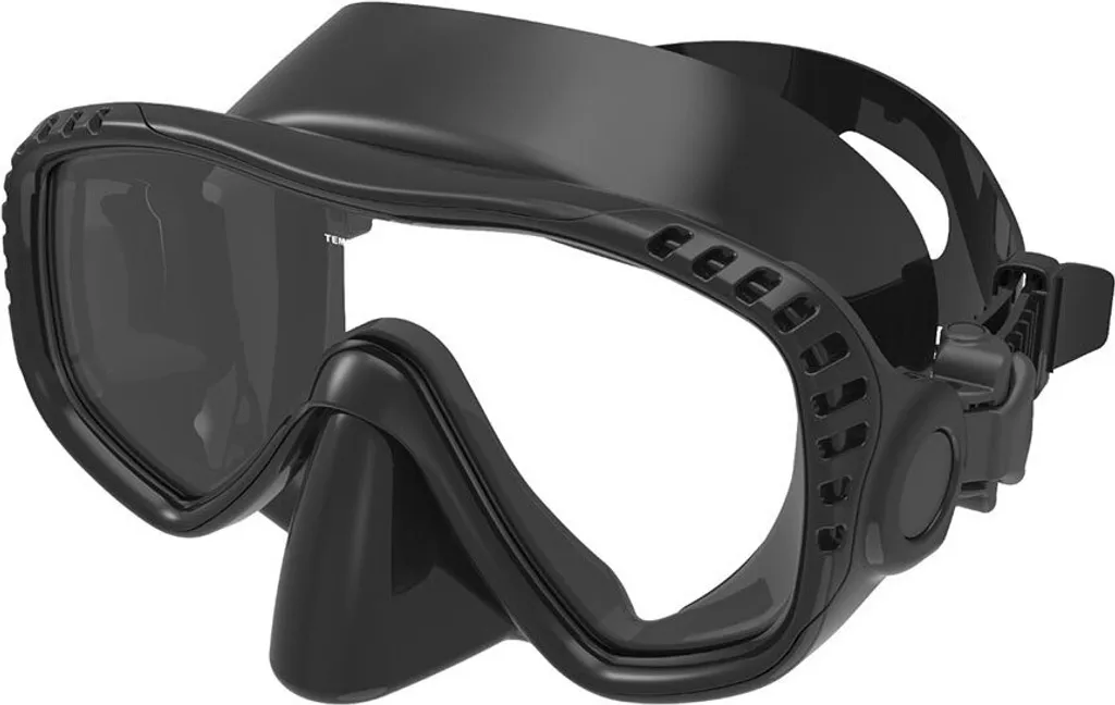 Masque de plongée sous-marine en silicone souple noir Tecnomar Active