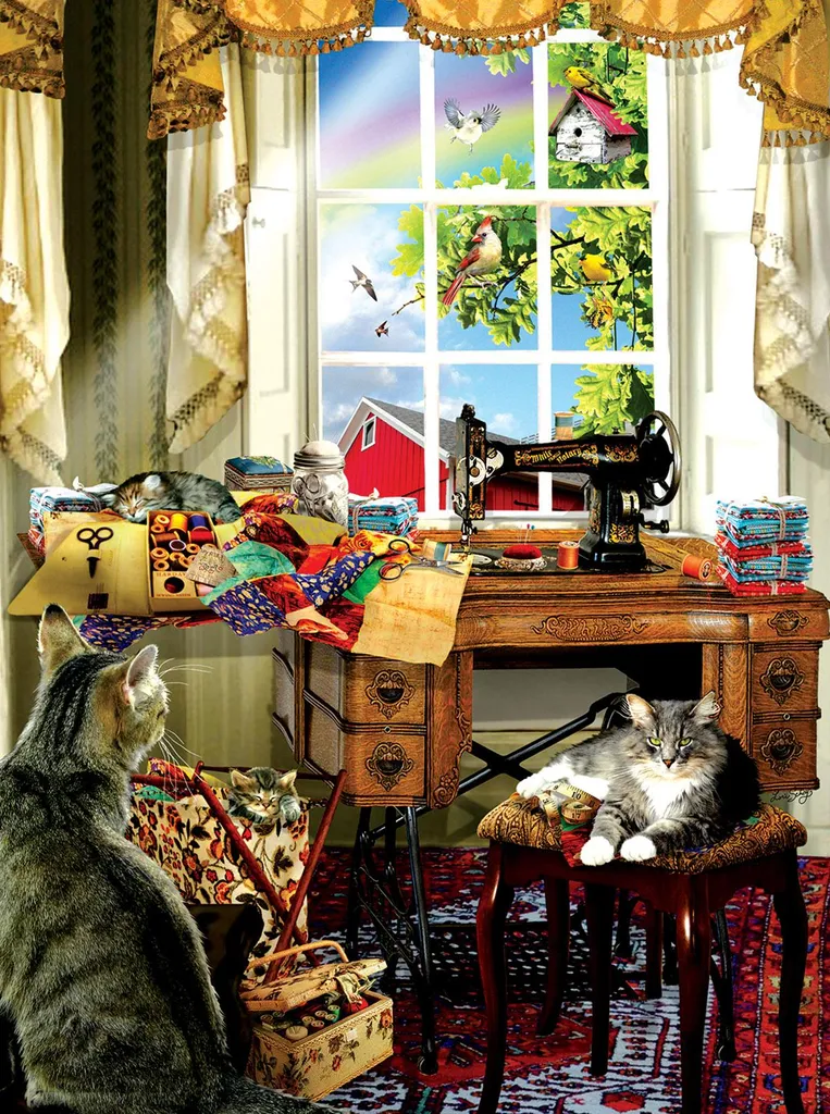Puzzle 1000 Pièces Adulte La Salle de Couture - Loisir Créatif SunsOut