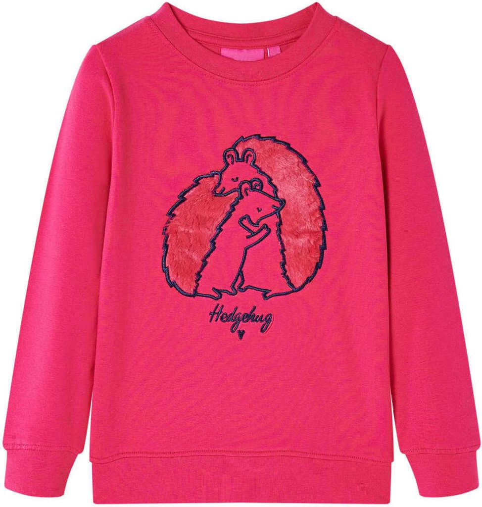 Kinder-Sweatshirt Knallrosa 116 Produktbild 