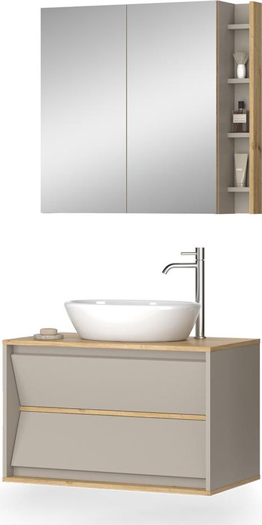 Badplaats de toilette Angela 40 cm x 22 cm - Zwart mat - Meuble