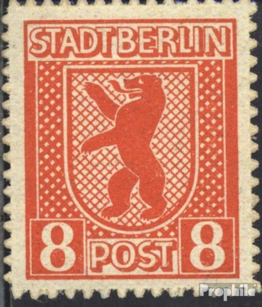 Briefmarken Sowjetische Zone (All.Bes.) 1945 Mi 3B postfrisch Berliner Bär