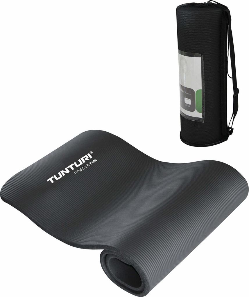 Tunturi NBR, Mata do ćwiczeń wytrzymała, Czarny, 600 mm, Zdjęcie produktu 