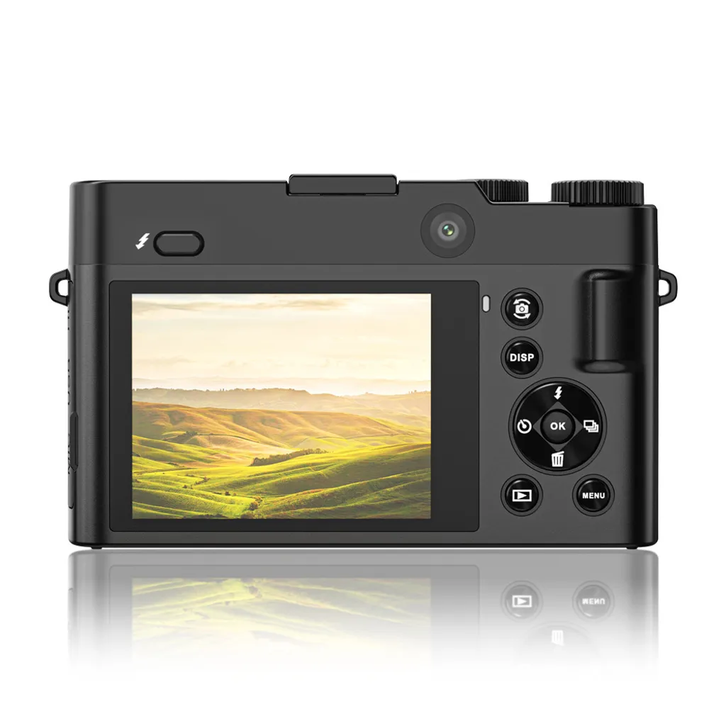 Caméscope numérique 4K tactile INF DC218T à double objectif noir mat - 3